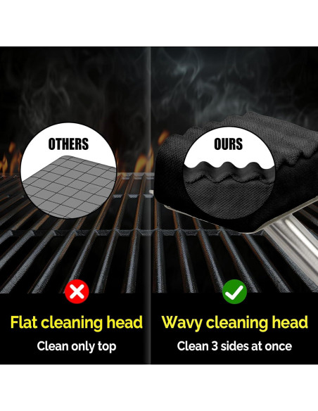 Cepillo de Parrilla XUDAKAIXIN Sin Cerda 43cm Fibra Aramida