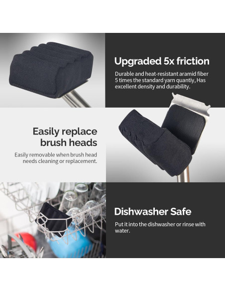 Cepillo de Parrilla XUDAKAIXIN Sin Cerda 43cm Fibra Aramida