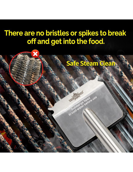 Cepillo de Parrilla XUDAKAIXIN Sin Cerda 43cm Fibra Aramida