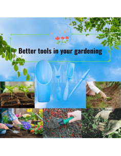 Pala de Jardín NINGDAN 4 Piezas Herramientas de Mano Azul 2