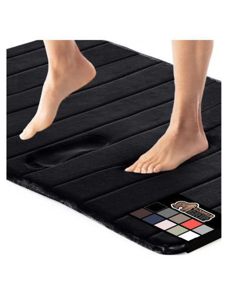 Mat de Baño Gorilla Grip Espuma Memoria 60x24cm Negro