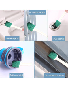 50 Cepillos Desechables de Limpieza de Ranuras Zeckzoin 2