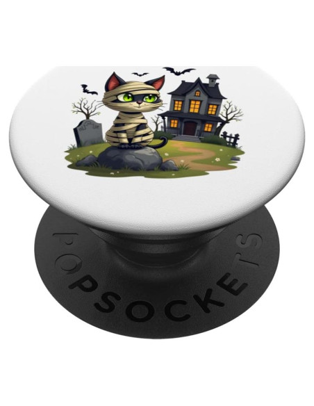 PopSocket Halloween Gato Momia Casa Embrujada 10.9x8.6cm