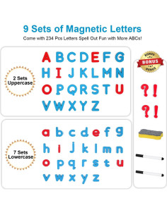 Kit de Letras Magnéticas RASSE 234 Piezas Alfabeto EVA 2