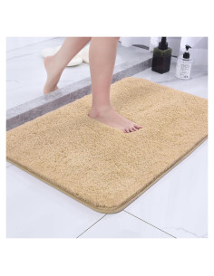 Alfombra de baño antideslizante MATENGZIG 51x76 cm beige