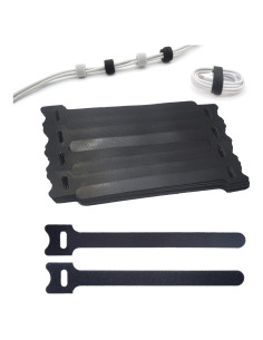 100 Sujetadores de Cable Reutilizables BGCLOUD 15 cm Negro
