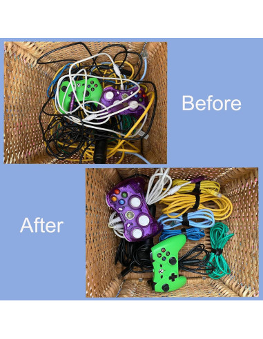 100 Sujetadores de Cable Reutilizables BGCLOUD 15 cm Negro