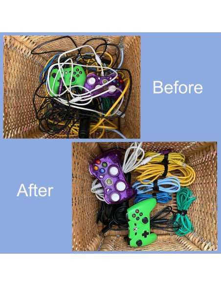 100 Sujetadores de Cable Reutilizables BGCLOUD 15 cm Negro