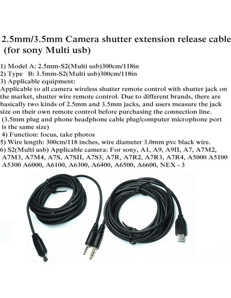 Cable de conexión obturador 300cm DYTDIEYINGTU Multi USB