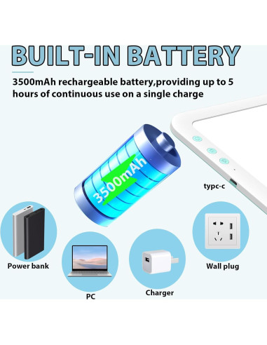 Almohadilla de Luz A3 Inalámbrica HIUKCOLED LED Recargable
