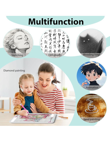 Almohadilla de Luz A3 Inalámbrica HIUKCOLED LED Recargable