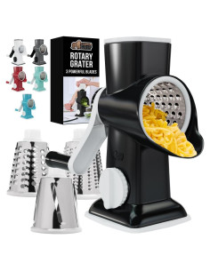 Rallador Rotativo Gorilla Grip Sin BPA - 3 Cuchillas Intercambiables