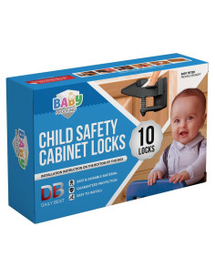 Cerraduras de Seguridad para Gabinetes Bebés DB DAILY BEST - Paquete de 10
