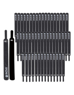 Sujetadores de Cable INOVA 50 Piezas 15.24 cm Negro Reutilizables