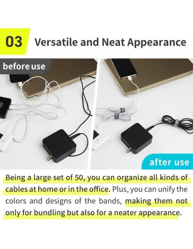 Sujetadores de Cable INOVA 50 Piezas 15.24 cm Negro Reutilizables