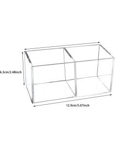 Organizador de Cajones Acrílico Dedoot 2 Secciones 12.7x6.4x5.8 cm 2