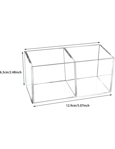 Organizador de Cajones Acrílico Dedoot 2 Secciones 12.7x6.4x5.8 cm