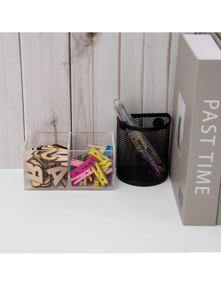 Organizador de Cajones Acrílico Dedoot 2 Secciones 12.7x6.4x5.8 cm