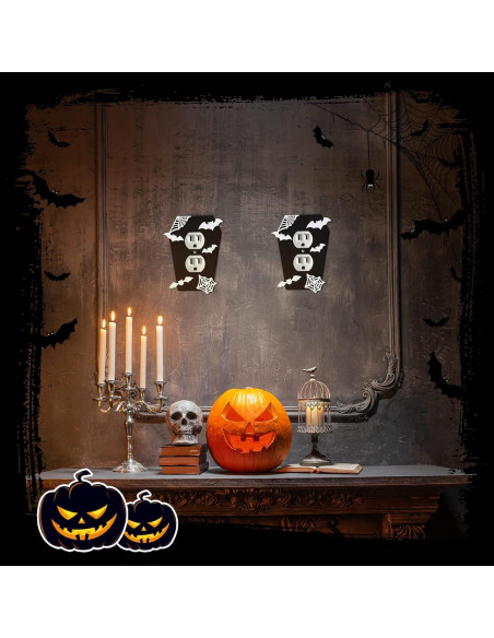 Tapa de Interruptor de Luz Peryiter 3 Piezas Metal Negro Gótico Tapa de Interruptor de Luz Peryiter 3 Piezas Metal Negro Gótico