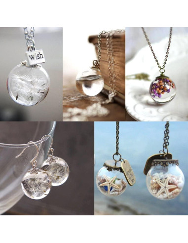 30pcs Mini Adornos de Vidrio PH PandaHall 20mm Transparentes