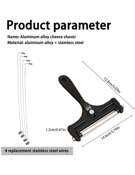 Cortador de Queso Ajustable Biunnru con 4 Cables Repuestos