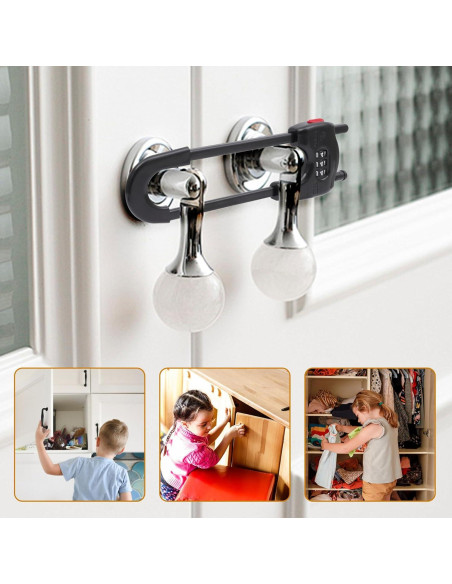 Cerraduras Deslizantes para Gabinetes xuanxi star - 4 Piezas Negro Cerraduras Deslizantes para Gabinetes xuanxi star - 4 Piezas Negro