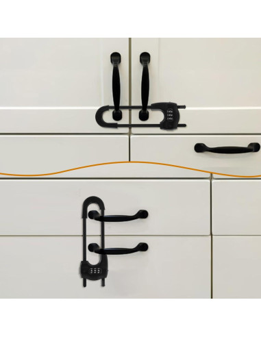 Cerraduras Deslizantes para Gabinetes xuanxi star - 4 Piezas Negro