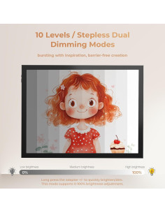 DONPODER A3 Luz Pad con Soporte Incorporado 42x32cm LED 2