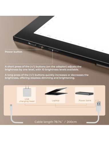 DONPODER A3 Luz Pad con Soporte Incorporado 42x32cm LED