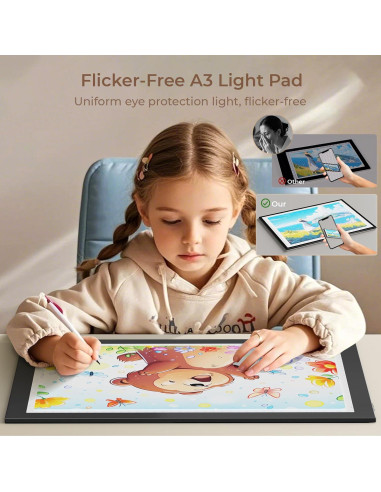 DONPODER A3 Luz Pad con Soporte Incorporado 42x32cm LED