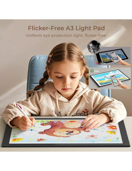 DONPODER A3 Luz Pad con Soporte Incorporado 42x32cm LED