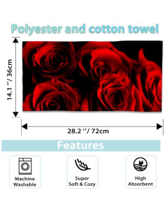 Juego de 2 Toallas de Mano CXULIN Microfibra Rosa Abstracto 35.6x72.1 2