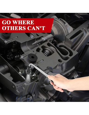 Herramienta de Recogida Magnética LED Biuonk 57 cm con Linterna