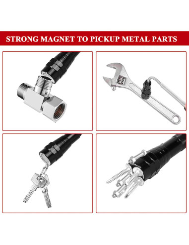 Herramienta de Recogida Magnética LED Biuonk 57 cm con Linterna