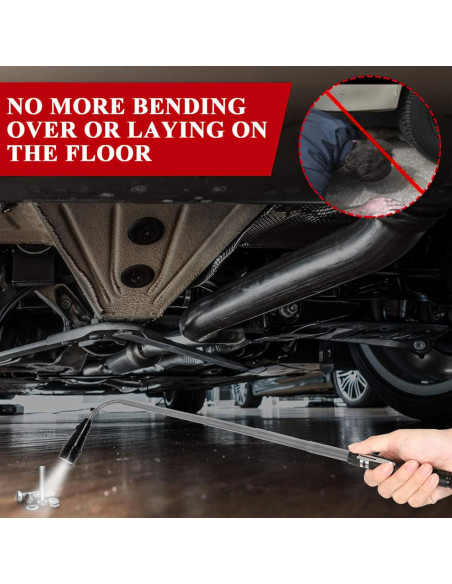 Herramienta de Recogida Magnética LED Biuonk 57 cm con Linterna