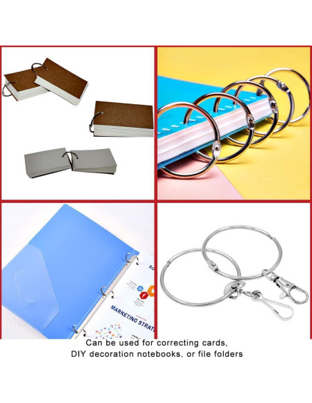 Anillas de Encuadernación Coideal 63mm Plateadas - Paquete de 20