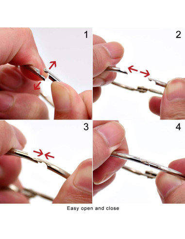 Anillas de Encuadernación Coideal 63mm Plateadas - Paquete de 20