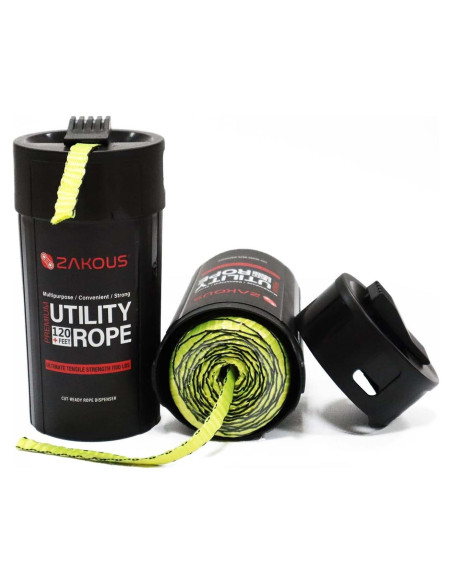 Canasta de Cuerda Zakous 36m Nylon 499kg Resistencia Camping