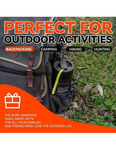 Canasta de Cuerda Zakous 36m Nylon 499kg Resistencia Camping