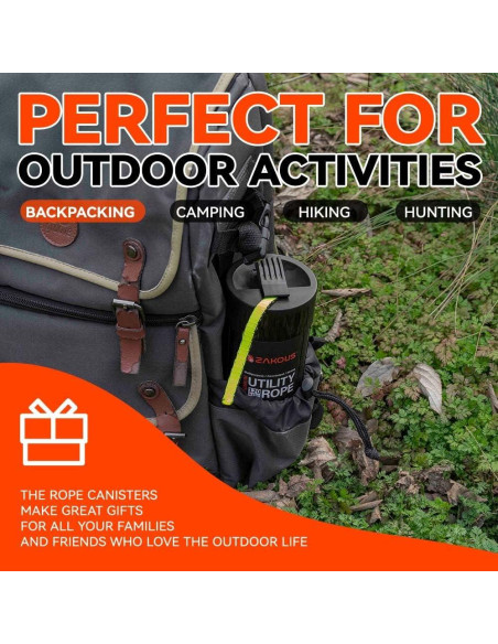 Canasta de Cuerda Zakous 36m Nylon 499kg Resistencia Camping