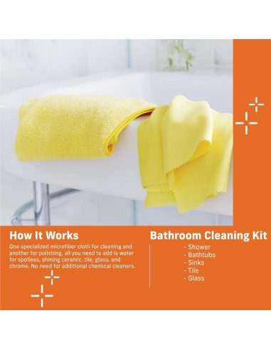 Kit de Limpieza de Baño E-Cloth Microfibra Reutilizable 1 Año