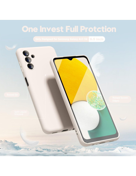 Funda de Silicona Oakxco para Samsung Galaxy A13 5G Beige