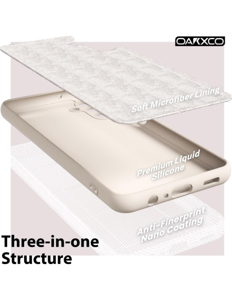 Funda de Silicona Oakxco para Samsung Galaxy A13 5G Beige