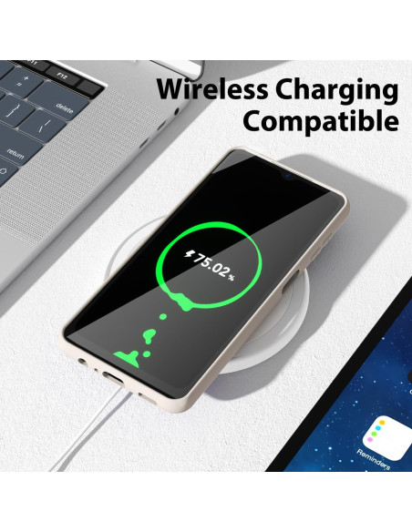 Funda de Silicona Oakxco para Samsung Galaxy A13 5G Beige