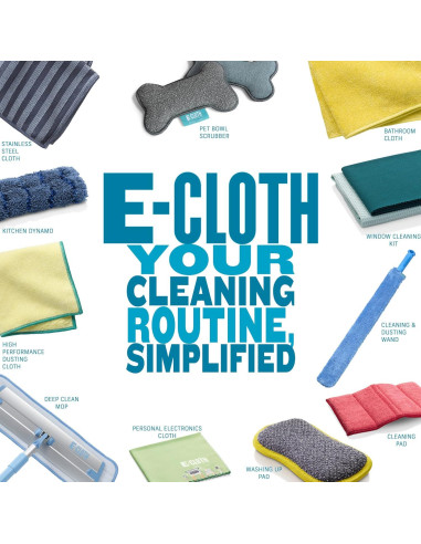Kit de Limpieza de Baño E-Cloth Microfibra Reutilizable 1 Año