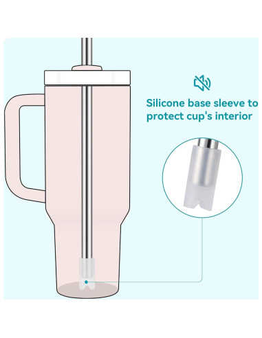 4 Pajitas de Metal Reutilizables Soledea para Vasos 40 oz