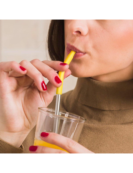 4 Pajitas de Metal Reutilizables Soledea para Vasos 40 oz