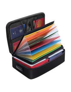 Caja de Documentos a Prueba de Fuego Ettonsun Negra 36x27cm