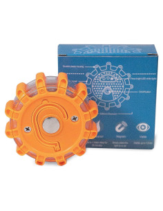 Flares LED de Emergencia Kitgo - 9 Modos, Impermeable, Naranja