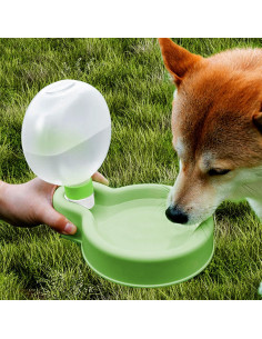 Botella de Agua para Mascotas MaxcGear 350ml Verde Plegable 2